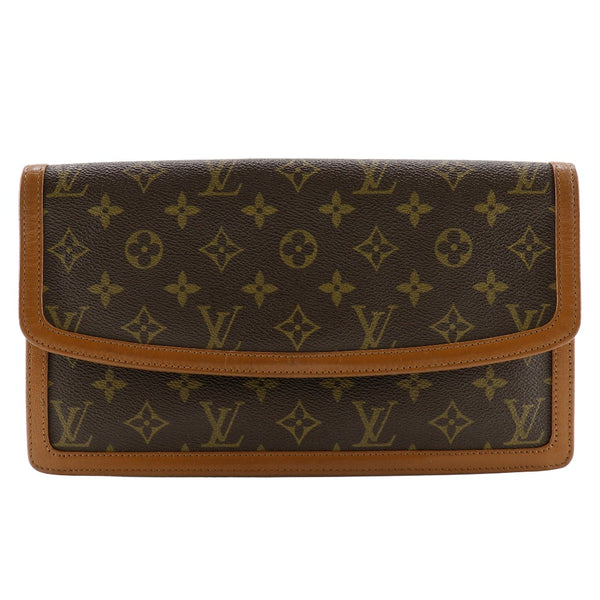 [Louis Vuitton]LOUIS VUITTON Pochette Dam GM Bolsa de embrague Second Bag Vintage M51810 Monogram Canvas Tea 864 ° botón grabado Botón Pochette Dam GM Unisex B-Rank