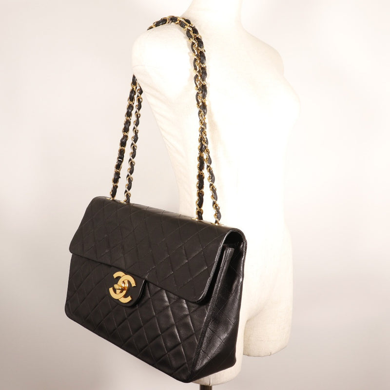 [CHANEL] Chanel bigMatelasse 34 Shoulder Bag ChainShoulder doubleChain A01094 Ramskin Black Shoulder Handscope A4 Turn Lock DECA MATELASSE 34 Ladies A-Rank