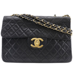 [Chanel] Chanel Decamatrasse 34 Chaîne d'épaule Sac à double chaîne A01094 Ramskin Black Black Handscope A4 Turn Lock Deca Matelasse 34 Ladies A-Rank