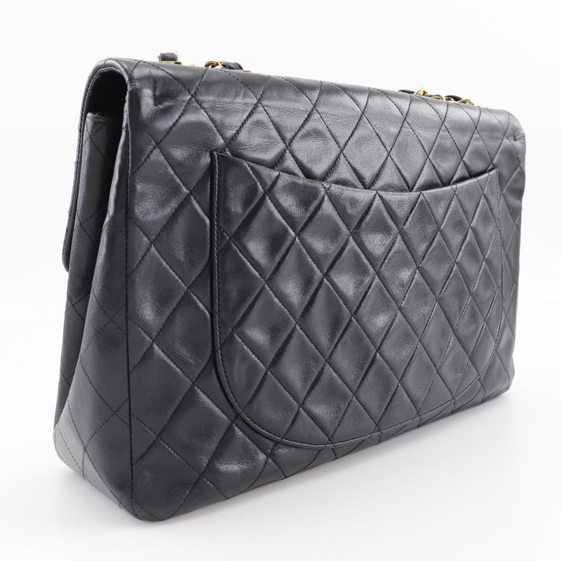 [Chanel] Chanel Decamatrasse 34 Chaîne d'épaule Sac à double chaîne A01094 Ramskin Black Black Handscope A4 Turn Lock Deca Matelasse 34 Ladies A-Rank