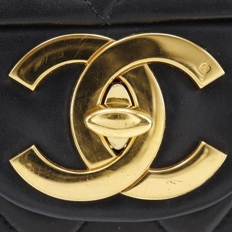 [Chanel] Chanel Decamatrasse 34 Chaîne d'épaule Sac à double chaîne A01094 Ramskin Black Black Handscope A4 Turn Lock Deca Matelasse 34 Ladies A-Rank