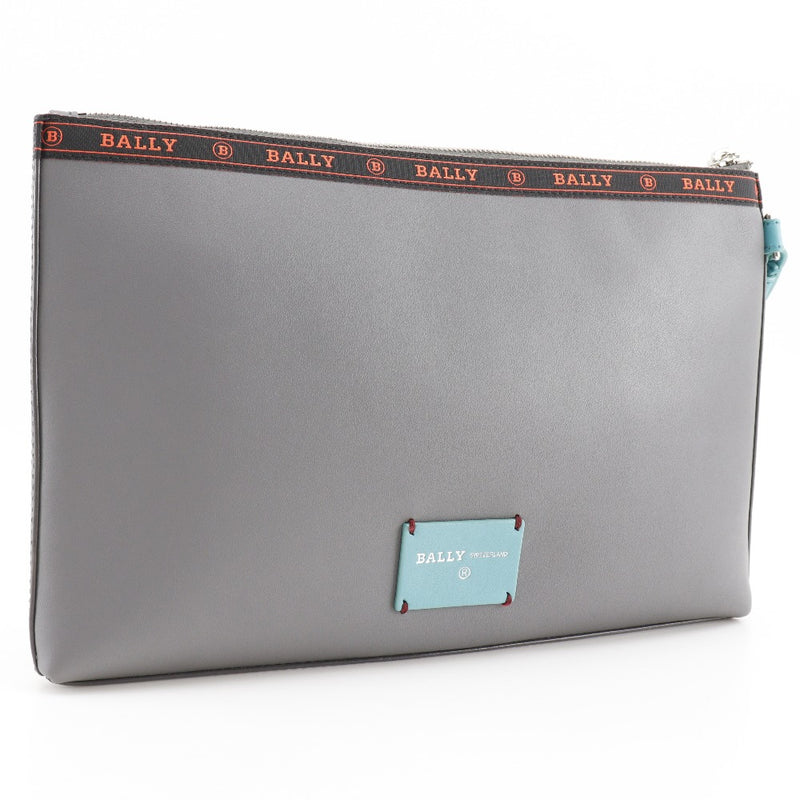 [Bally] Barry Land Clutch Sac Barry en cuir rayé Gris Hands Gris A5 Fastland Heartland Men A Rank