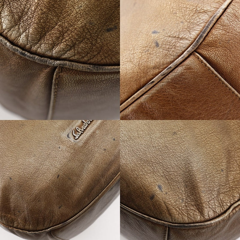 [Salvatore Ferragamo] Salvatore Ferragamo sac fourre-tout en cuir épaule à thé