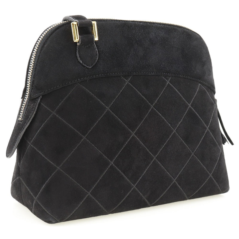 [Salvatore Ferragamo] Salvatore Ferragamo 
 Quilting Shoulder Bag
 BA214787 Swed black diagonally Fastener Quilting Ladies