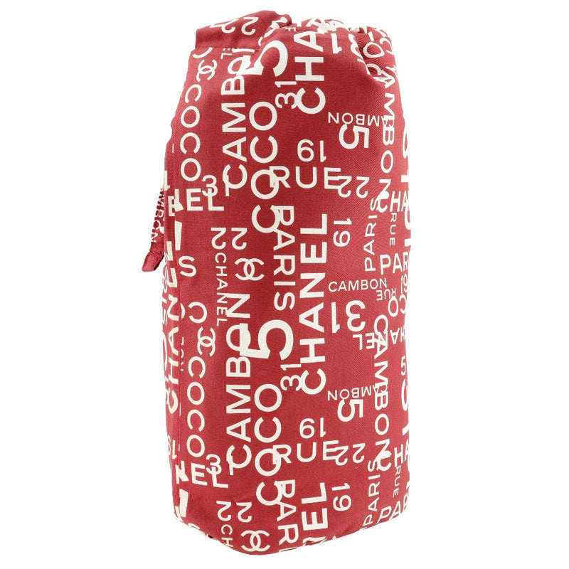 [CHANEL] Chanel 
 Drawstring bag Shoulder Bag
 Baish-Line Canvas Red Shoulder A4 Drawstring Bag Ladies A-Rank