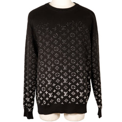 [Louis Vuitton]LOUIS VUITTON Monograma de gradiente suéter RM221Q USO HKN44W Cotton Negro Monograma Men a rango