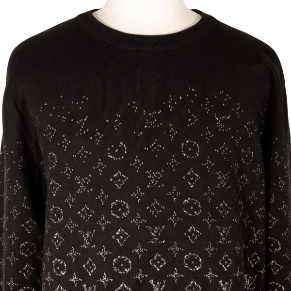 [Louis Vuitton]LOUIS VUITTON
 Monogram Gradient Sweater 
 Gradient RM221Q USO HKN44W Cotton Black Monogram Gradient Men A Rank