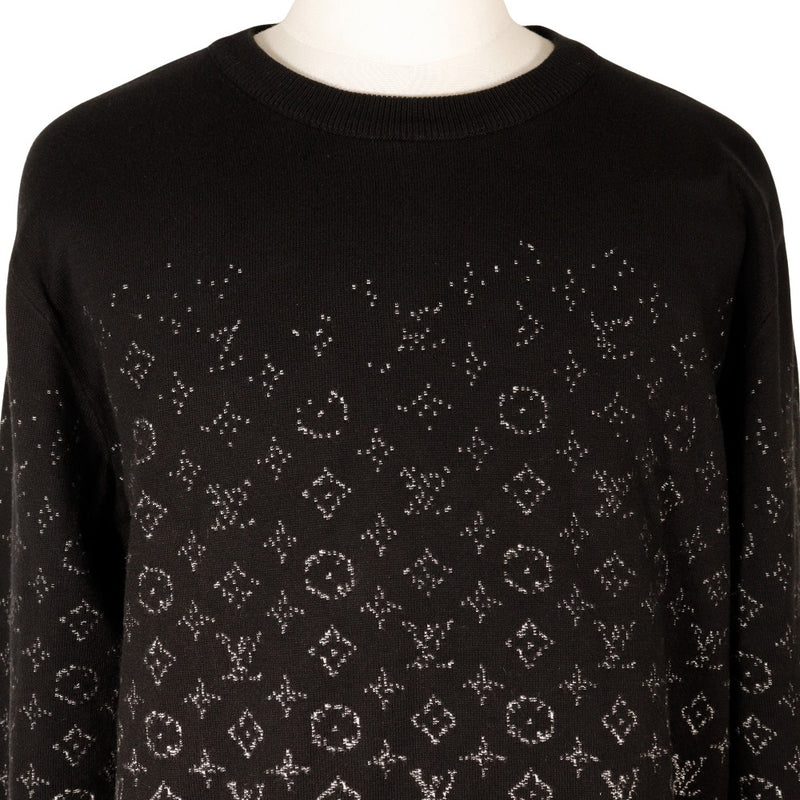 [Louis Vuitton]LOUIS VUITTON Monogram Gradient Sweater Gradation RM221Q USO HKN44W Cotton Black Monogram Gradient Men A Rank