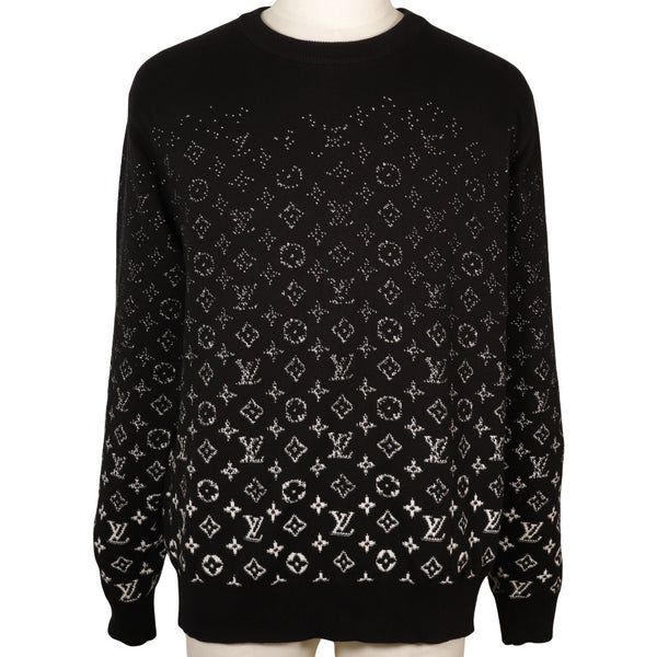 [루이비통]LOUIS VUITTON
 모노그램 구배 스웨터 
 그라디언트 RM232Q USO HKN44W COTTON BLACK MONGRAM GRAMIENT MEN A rank