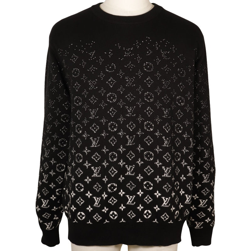 [Louis Vuitton]LOUIS VUITTON
 Monogram Gradient Sweater 
 Gradient RM232Q USO HKN44W Cotton Black Monogram Gradient Men A Rank