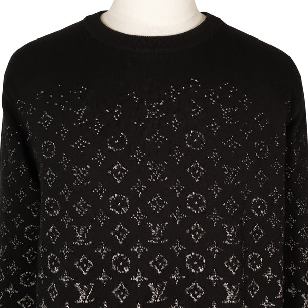 [Louis Vuitton]LOUIS VUITTON Monogram Gradient Sweater Gradation RM232Q USO HKN44W Cotton Black Monogram Gradient Men A Rank