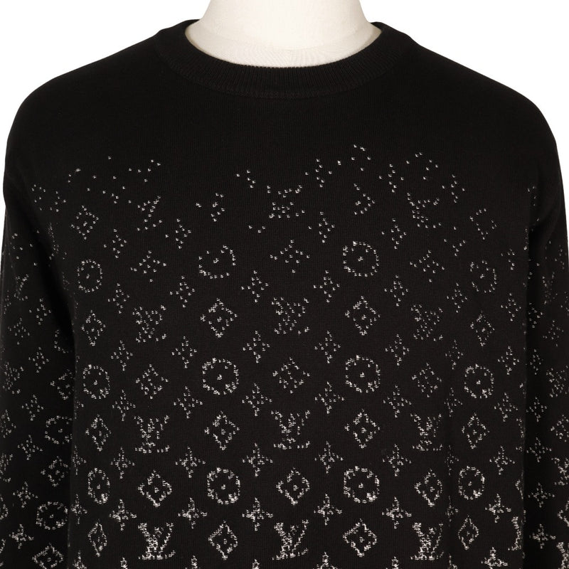 [Louis Vuitton]LOUIS VUITTON
 Monogram Gradient Sweater 
 Gradient RM232Q USO HKN44W Cotton Black Monogram Gradient Men A Rank