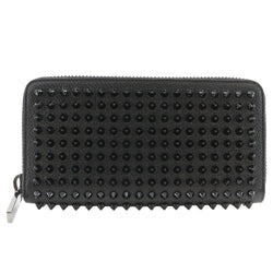 [Christian Louboutin] Christian Lubutan 
 PANETONE LONG WALLET 
 스터드 1165044 CM53 송아지 검은 색 패스너 파네톤 유니에 렉스