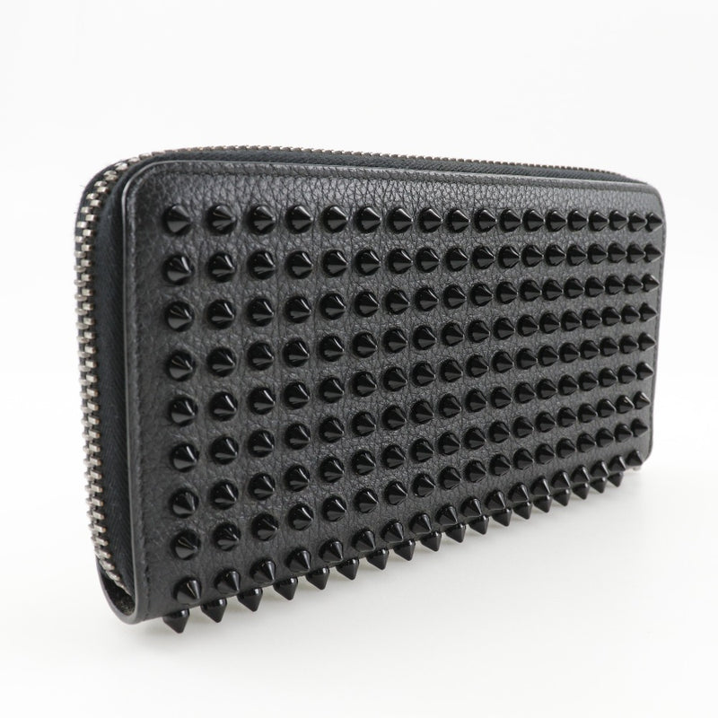 [Christian Louboutin] Christian Lubitin Panetone Long Wallet Studs 1165044 CM53 CALF BLACK FASTERNER Panettone Unisexe