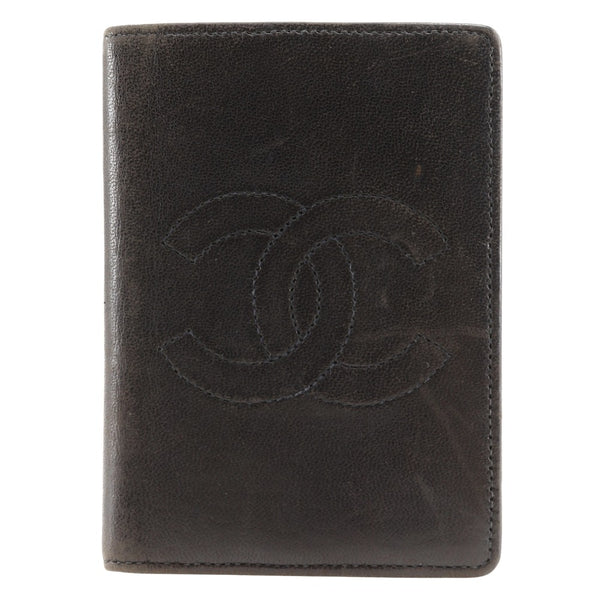 [Chanel] Chanel 
 COCO Mark Titular de tarjetas de negocios 
 Card Case Ram Skin Kuge Té abierto Coco Mark Ladies B-Rank