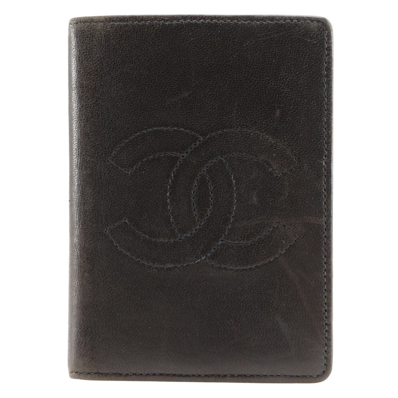 [Chanel] Chanel Coar Mark Business Card Card Card Ram Skin Kouge Tea Open Coco Mark Ladies B-Rank