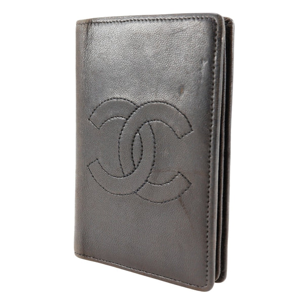 [CHANEL] Chanel COCO Mark Business card holder Card Case LambskinBrown Open COCO Mark Ladies B-Rank