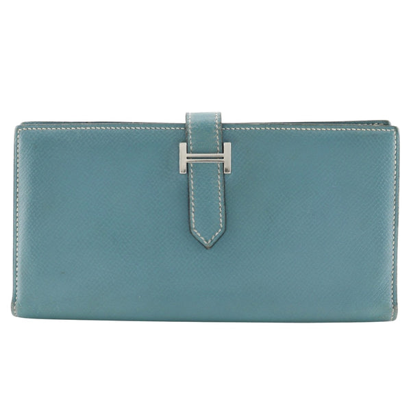 [HERMES] Hermes 
 Beansfure Purse
 Leather light blue □ L engraved beltHardware Beansufla unisex