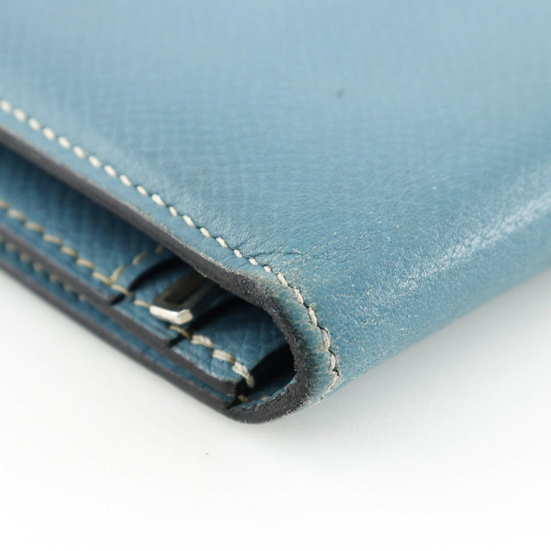 [HERMES] Hermes 
 Beansfure Purse
 Leather light blue □ L engraved beltHardware Beansufla unisex