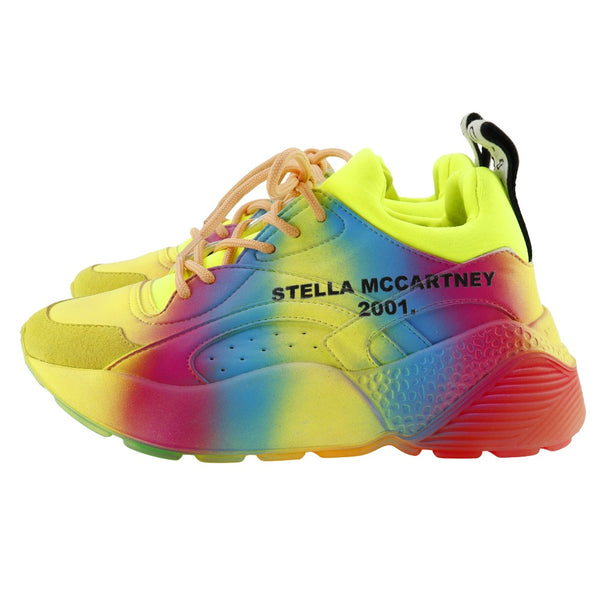 【Stella McCartney】ステラマッカートニー
 厚底スニーカー スニーカー
 レインボー 合成繊維 マルチカラー Platform sneakers レディースA+ランク