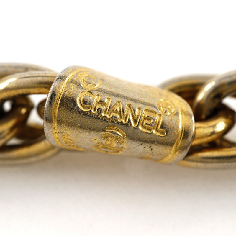 [Chanel] LOGO DE CHANEL OVAL Bracelet 3 enchapado de oro vintage consecutivo alrededor de 97.0g logotipo damas ovales