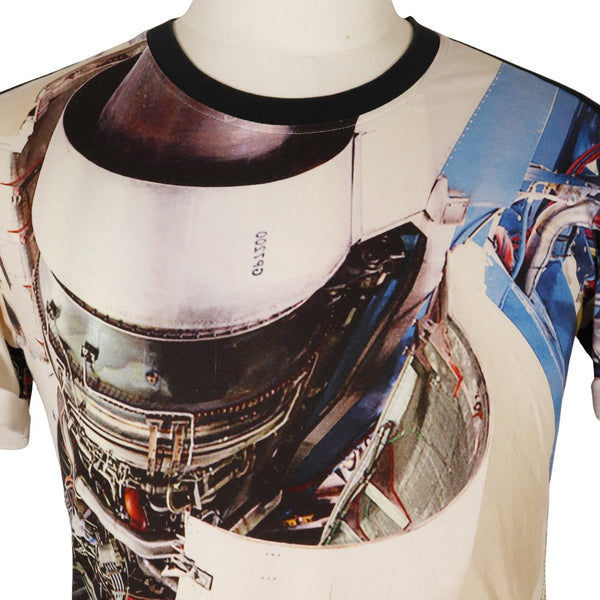 【LOUIS VUITTON】ルイ・ヴィトン
 スペースシャトル 半袖Ｔシャツ
 コットン 白/黒 space shuttle メンズA-ランク