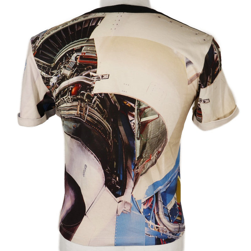 [Louis Vuitton]LOUIS VUITTON
 Transbordador espacial Manga corta t -shirt 
 Algodón blanco/espacio negro transbordador A-rank para hombres