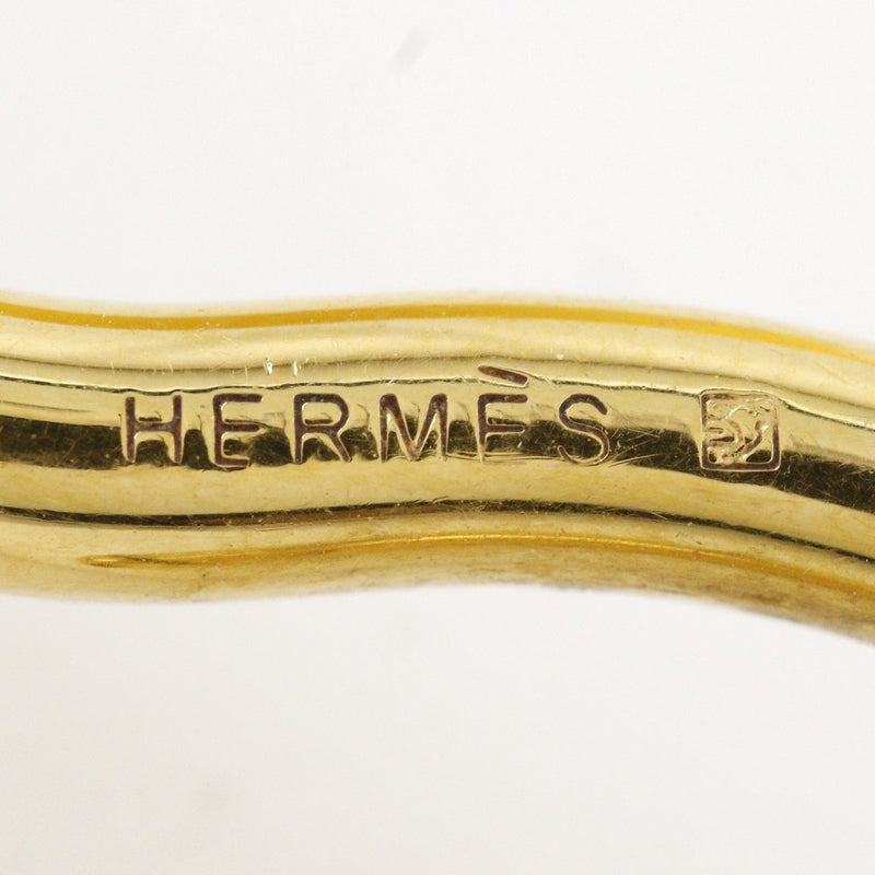 【HERMES】エルメス
 ジャンボ ブレスレット
 ブレスレット 金メッキ×レザー 茶 約12.6g jumbo レディース