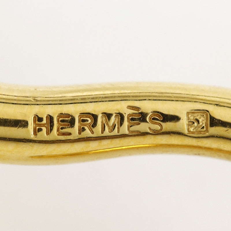 【HERMES】エルメス
 ジャンボ ブレスレット
 金メッキ×レザー 茶 約10.4g jumbo レディースA-ランク