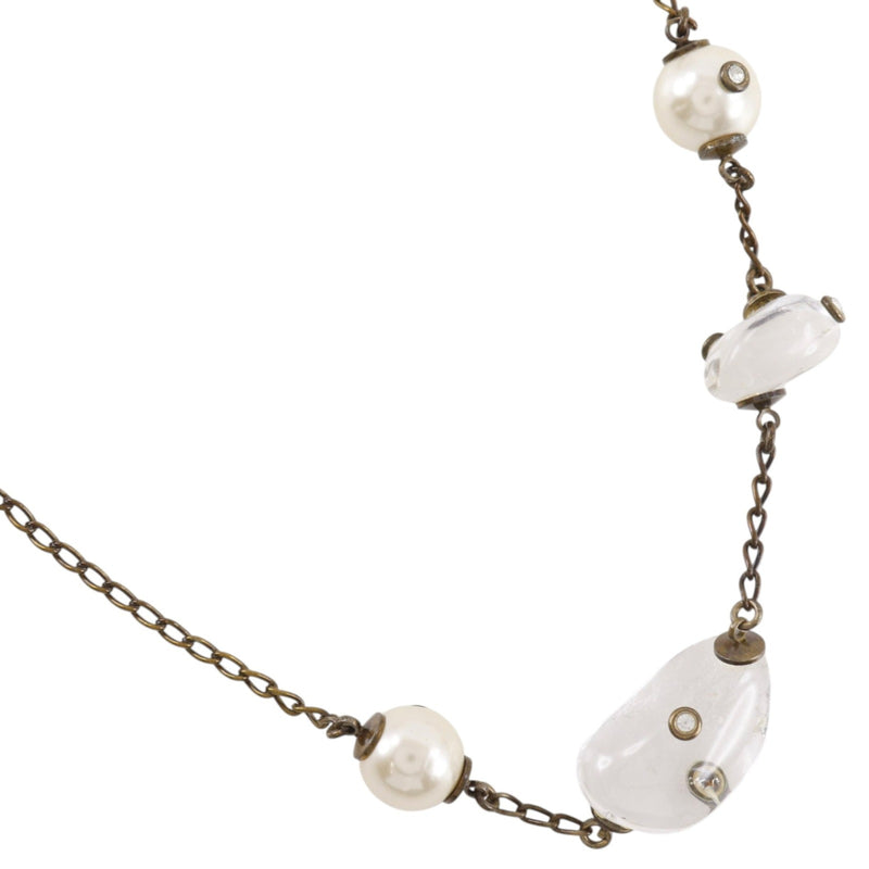 [CHANEL] Collar Chanel de piedras transparentes.