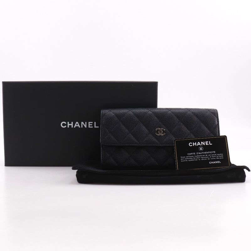 ◆極美品◆CHANEL ココマーク 長財布 マトラッセ キャビアスキン ブラック CHANEL】シャネル ココマーク マトラッセ 長財布 A50096 – NISHIKINO