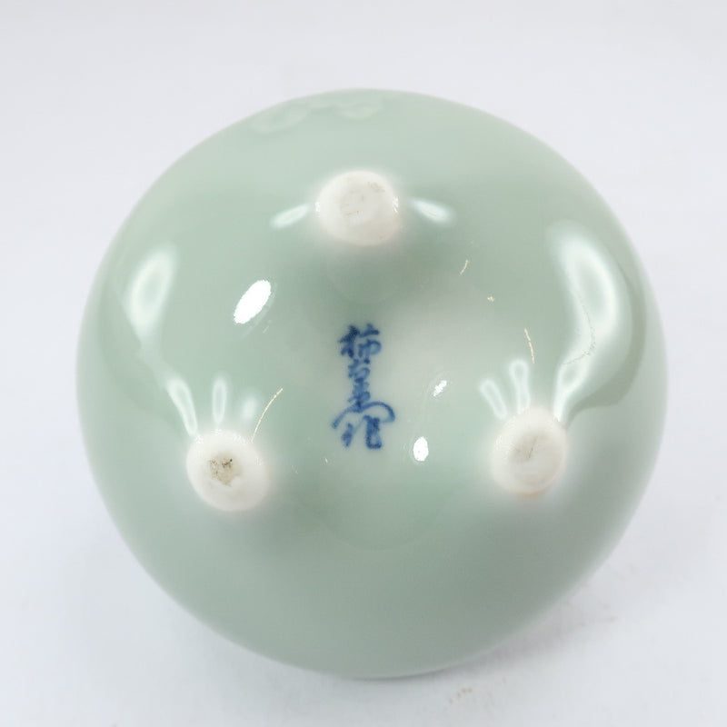 Douze génériques Sakaida Kakiemon Celadon Chrysanthemum Réflexion Brûle d'encens antique