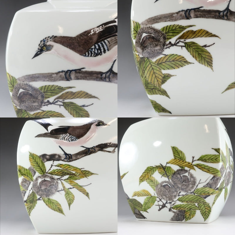 Castañas de color Suzuki Soji, imagen de la periódica, jarrón de flores