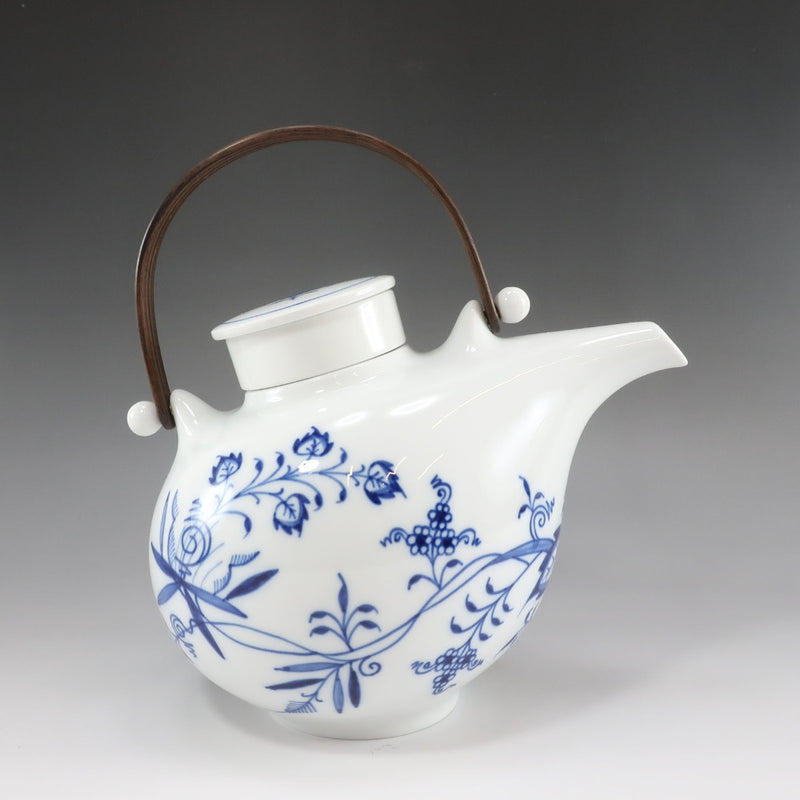 Meissen】マイセン ブルーオニオン ティーポット 茶こし付 食器