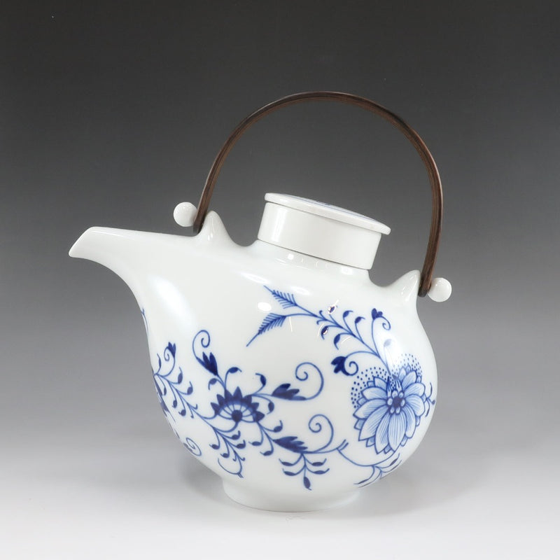 Meissen】マイセン ブルーオニオン ティーポット 茶こし付 食器