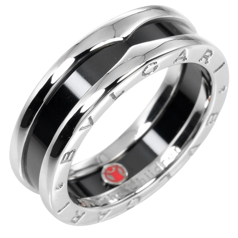 [Bvlgari] bulgari 
 Beezero One Save Zachildren 15.5 anillo / anillo 
 B.Zero1 Silver 925 x Cerámica aproximadamente 6.12g Be cero uno Save the Children Men's A Rank