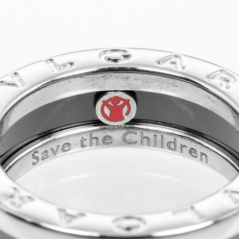 [BVLGARI] Bulgari 
 Beezero Wan Save Zachildren No. 10.5 Ring
 B.ZERO1 Silver 925 × Ceramic about 6.43G BE ZERO ONE SAVE THE CHILDREN Ladies A-Rank