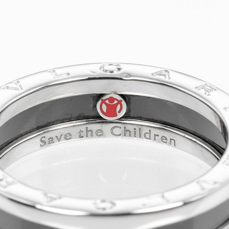 [BVLGARI] Bulgari 
 Beezero Wan Save Zachildren No. 24 Ring
 B.ZERO1 Silver 925 x Ceramic about 7.73G BE ZERO ONE SAVE THE CHILDREN Men's A Rank