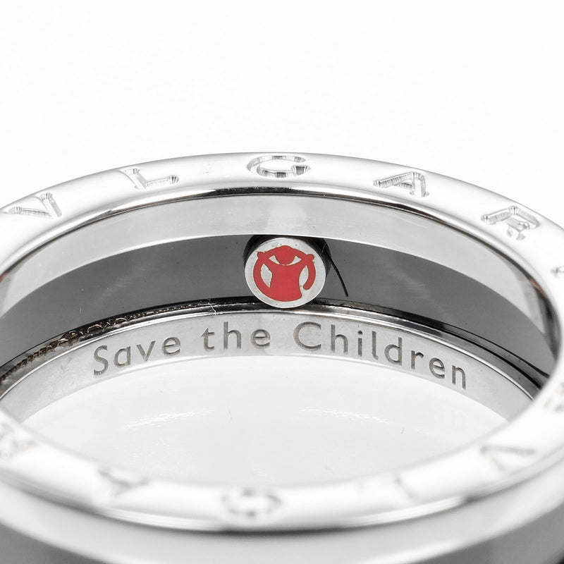 [BVLGARI] Bulgari 
 Beezero Wan Save Zachildren No. 18 Ring
 B.ZERO1 Silver 925 × Ceramic about 7.19G BE ZERO ONE SAVE THE CHILDREN Men A Rank