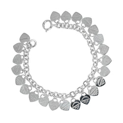 [Tiffany＆Co。]TIFFANY&Co.
 retton多心脏标签 Bracelet
 银925大约32.4克返回多心脏标签女士A级