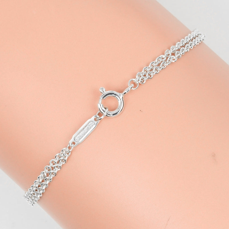 【TIFFANY&Co.】ティファニー
 インフィニティ ダブルチェーン ブレスレット
 シルバー925 約3.4g Infinity Double Chain レディースAランク