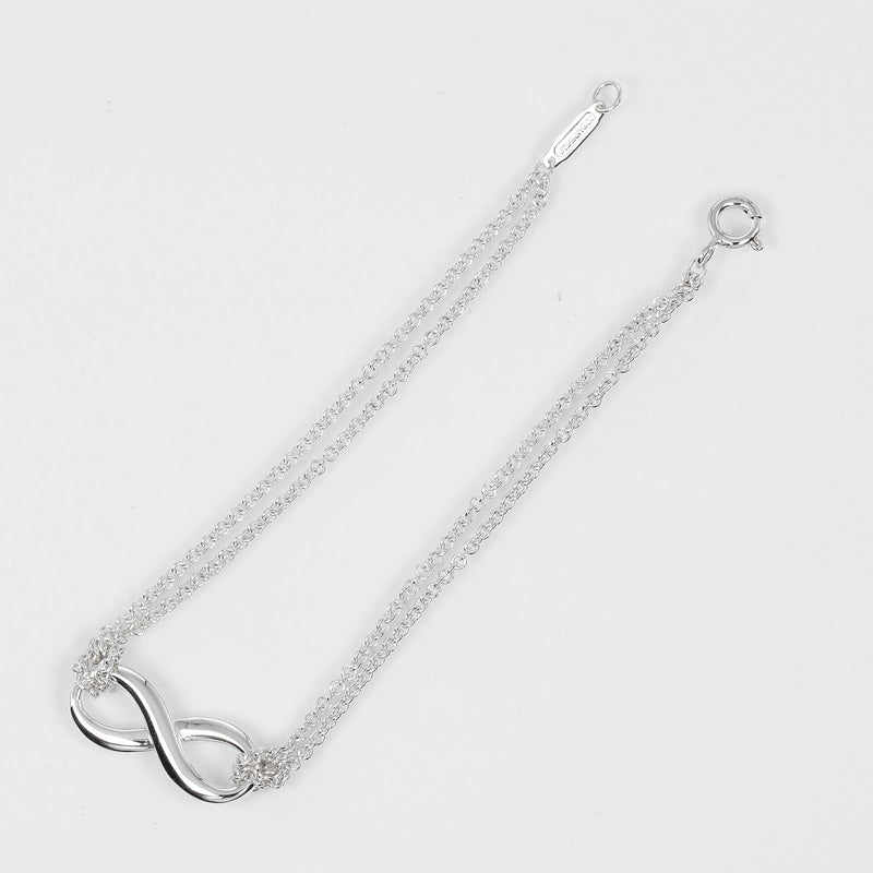 【TIFFANY&Co.】ティファニー
 インフィニティ ダブルチェーン ブレスレット
 シルバー925 約3.4g Infinity Double Chain レディースAランク