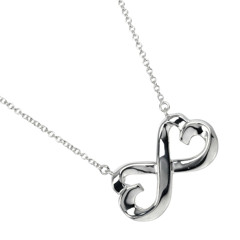 【TIFFANY&Co.】ティファニー
 ダブル ラビングハート ネックレス
 シルバー925 約4.2g Double Loving Heart レディースAランク