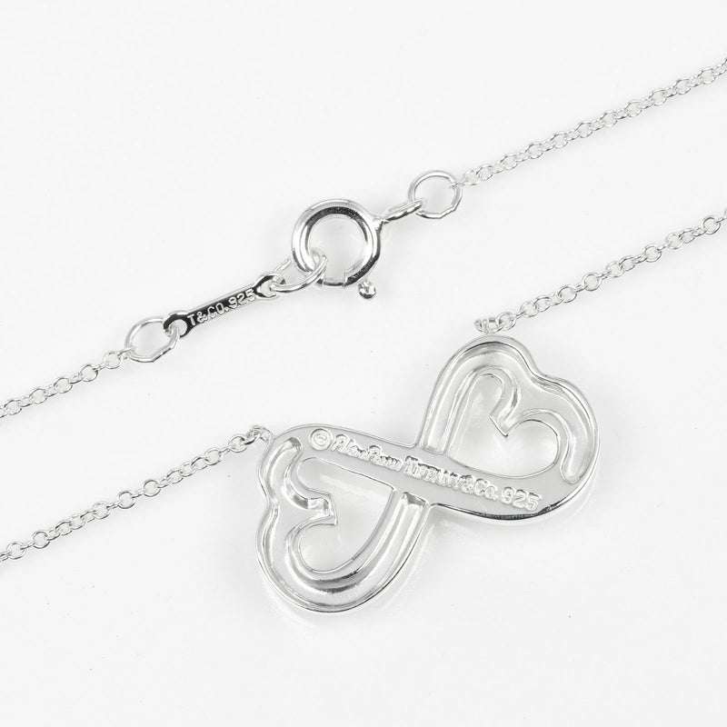 [Tiffany & co.] Tiffany 
 Collier de coeur à double frottement 
 Silver 925 environ 4,2 g de coeur aimant double dames un rang