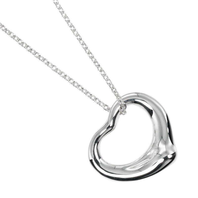 【TIFFANY&Co.】ティファニー
 オープンハート ネックレス
 16mmモデル シルバー925 約3.5g Open heart レディースAランク