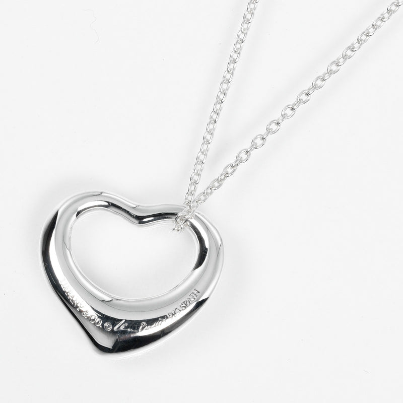 [Tiffany & co.]TIFFANY&Co.
 Open heart Necklace
 16mm Model Silver 925 about 3.5g Open Heart Ladies A Rank