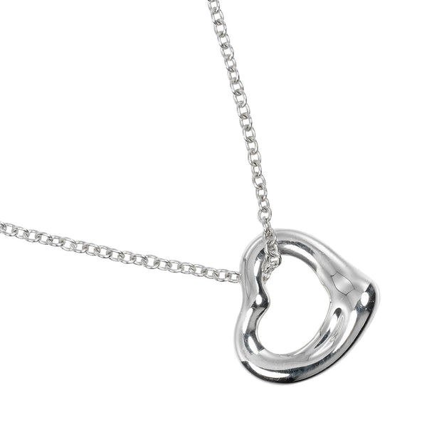 [Tiffany & co.]TIFFANY&Co.
 Open heart Necklace
 11mm Model Silver 925 Approximately 2G Open Heart Ladies A Rank