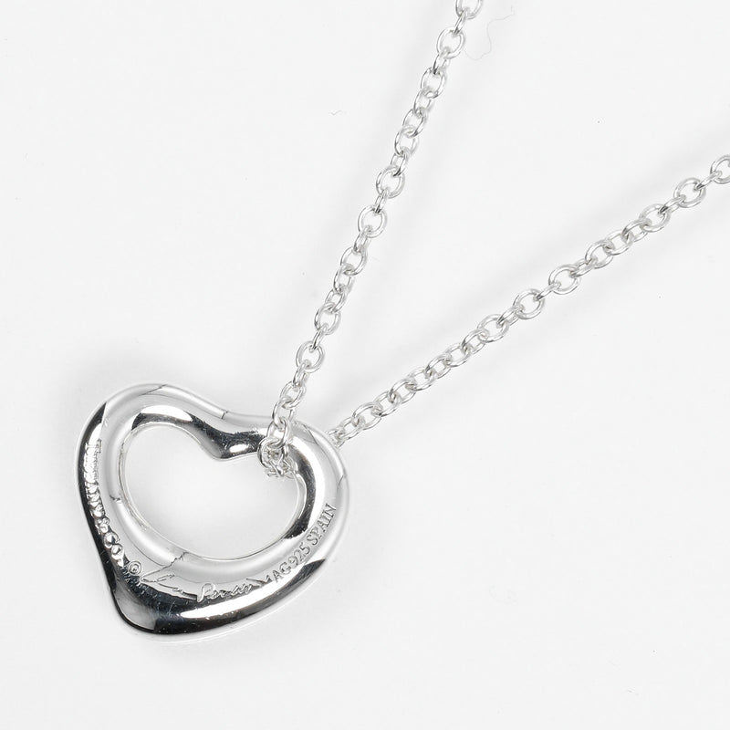 [Tiffany & co.]TIFFANY&Co.
 Open heart Necklace
 11mm Model Silver 925 Approximately 2G Open Heart Ladies A Rank