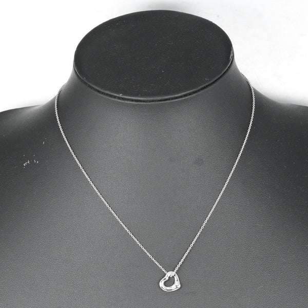 [Tiffany & co.]TIFFANY&Co.
 Open heart Necklace
 11mm Model Silver 925 about 2.1g Open Heart Ladies A Rank