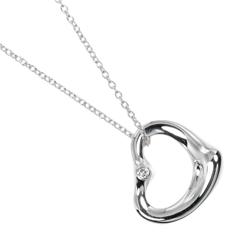 [Tiffany & co.] Tiffany 
 Collier de coeur ouvert 
 Diamant argent 925 × 2p environ 3,1 g de cœur ouvert mesdames un rang